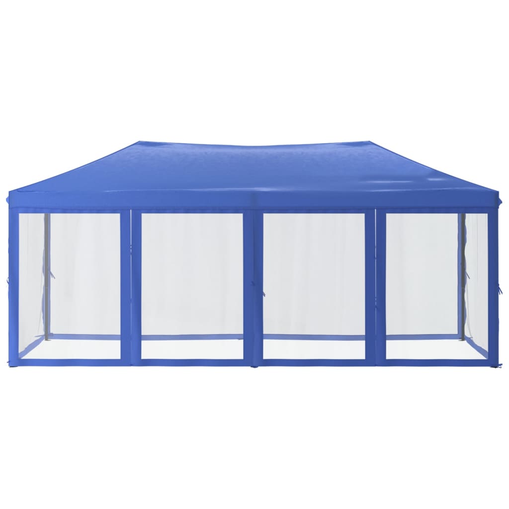 Tenda per Feste Pieghevole con Pareti Laterali Blu 3x6 m