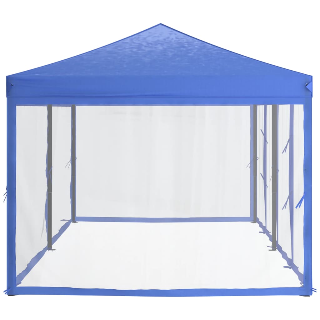 Tenda per Feste Pieghevole con Pareti Laterali Blu 3x6 m