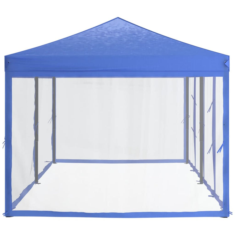 Tenda per Feste Pieghevole con Pareti Laterali Blu 3x6 m