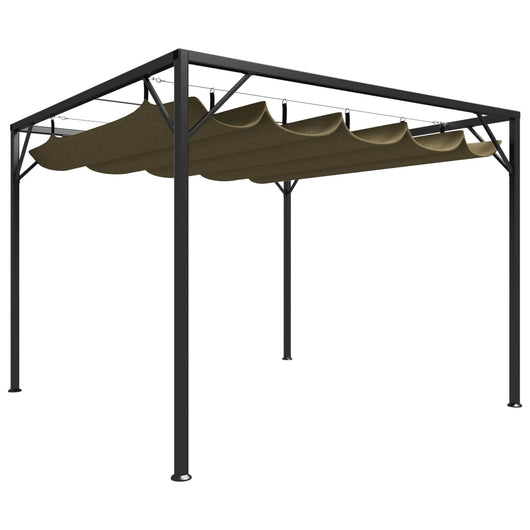 Gazebo da Giardino con Tetto Retrattile 3x3 m Talpa 180 g/mq