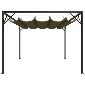 Gazebo da Giardino con Tetto Retrattile 3x3 m Talpa 180 g/mq