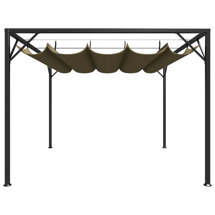 Gazebo da Giardino con Tetto Retrattile 3x3 m Talpa 180 g/mq