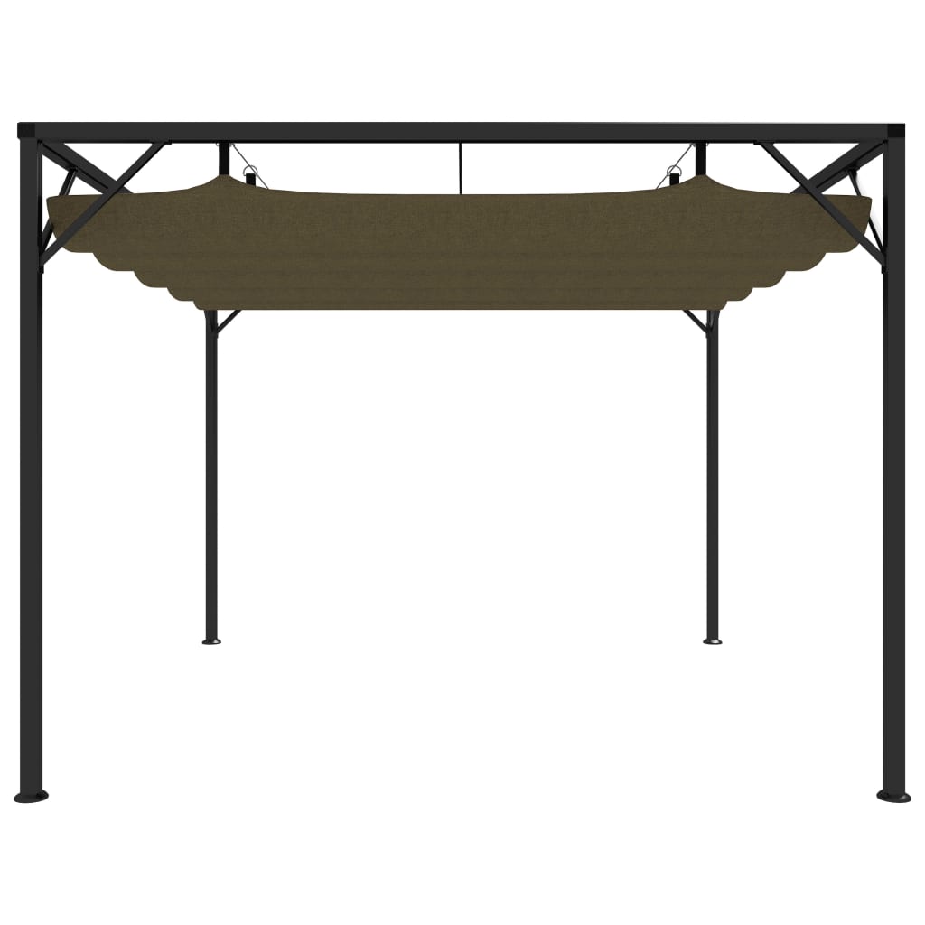 Gazebo da Giardino con Tetto Retrattile 3x3 m Talpa 180 g/mq