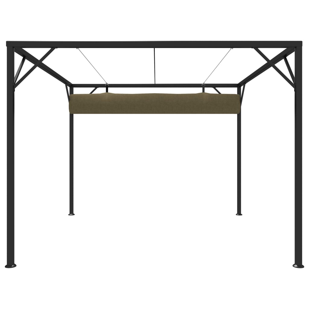 Gazebo da Giardino con Tetto Retrattile 3x3 m Talpa 180 g/mq