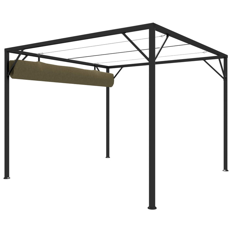 Gazebo da Giardino con Tetto Retrattile 3x3 m Talpa 180 g/mq