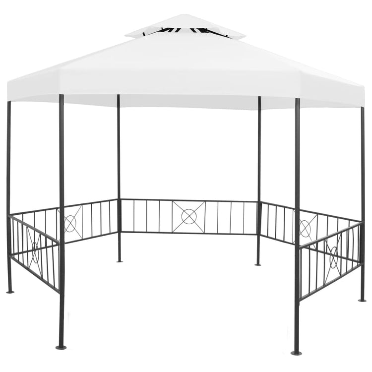 Gazebo da Giardino 323x275x265 cm Bianco 180 g/mq