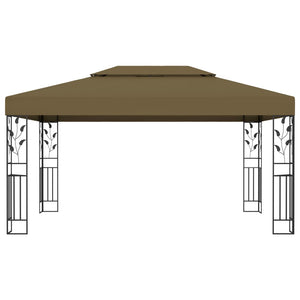 Gazebo con Tetto Doppio 3x4 m Grigio Talpa 180 g/mq