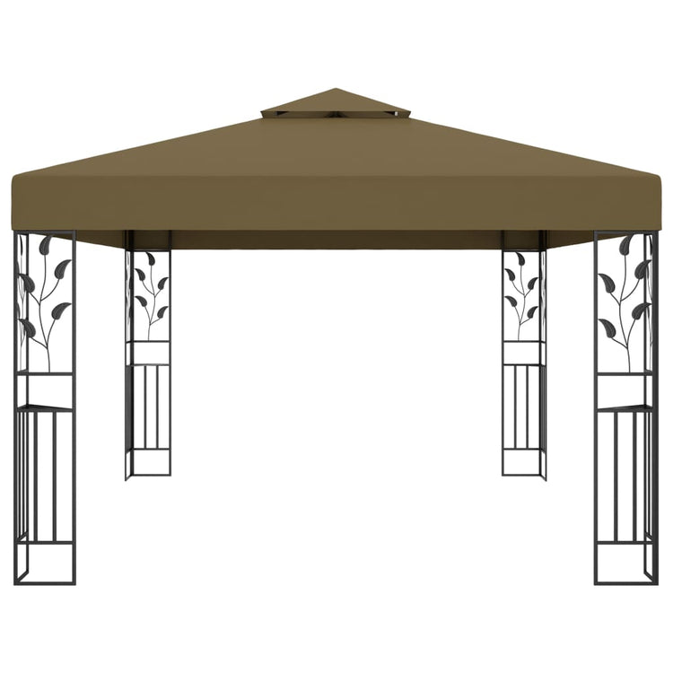 Gazebo con Tetto Doppio 3x4 m Grigio Talpa 180 g/mq