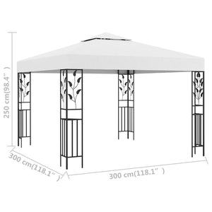 Gazebo 3x3 m Bianco 180 g/mq