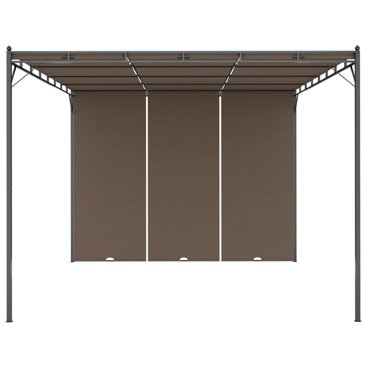 Gazebo da Giardino con Tenda Laterale 4x3x2,25 m Talpa