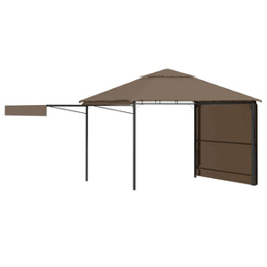 Gazebo Tetto Doppio Estendibile 3x3x2,75m Grigio Talpa 180g/mq