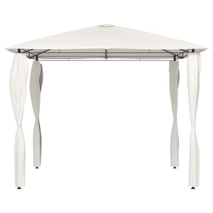 Gazebo con Montanti Rivestiti 3x3x2,6 m Crema 160 g/mq