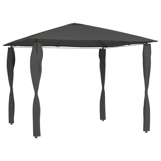 Gazebo con Montanti Rivestiti 3x3x2,6 m Antracite 160 g/mq