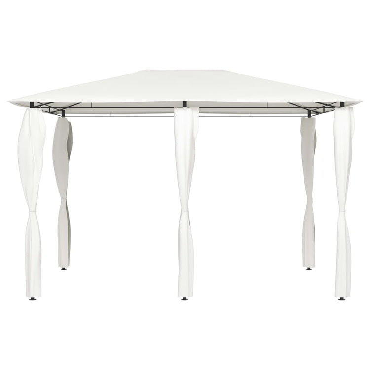 Gazebo con Montanti Rivestiti 3x4x2,6 m Crema 160 g/mq