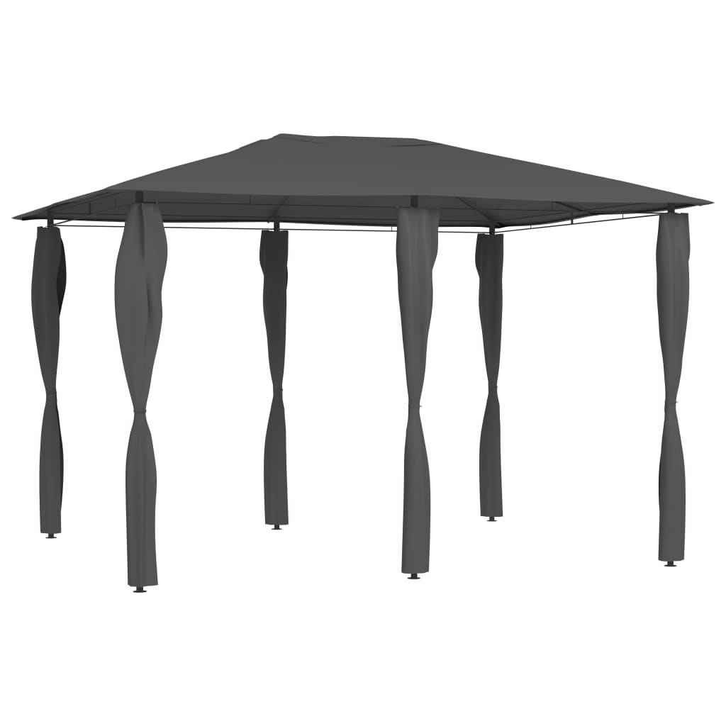 Gazebo con Montanti Rivestiti 3x4x2,6 m Antracite 160 g/mq