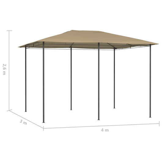 Gazebo 3x4x2,6 m Grigio Talpa 160 g/mq