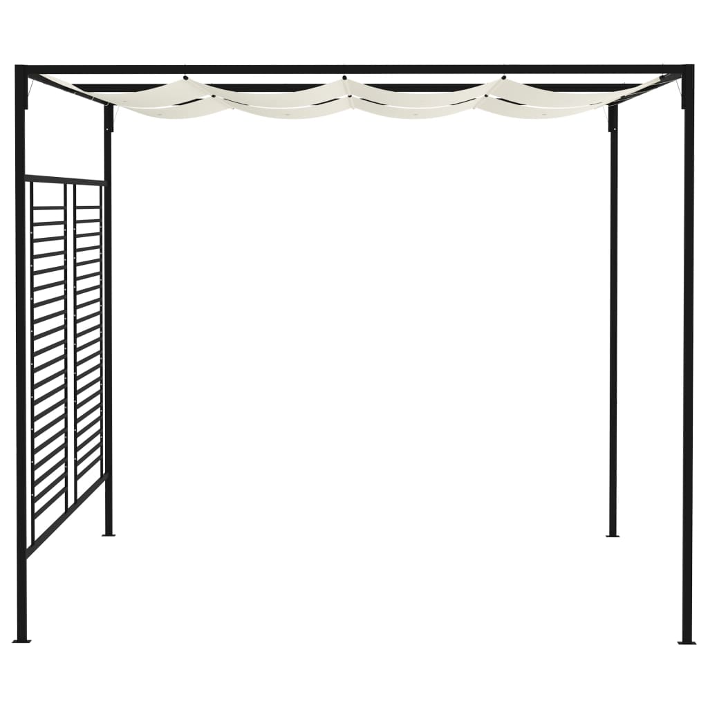 Gazebo con Tetto Retrattile 3x4x2,3 m Crema 180 g/mq