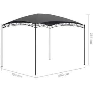 Gazebo 3x4x2,65 m Antracite 180 g/mq