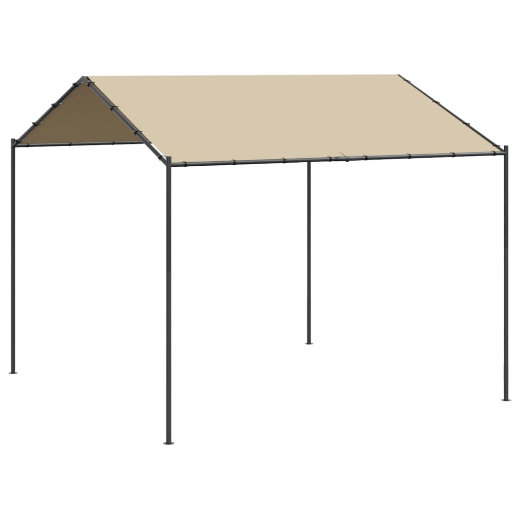 Tenda a Baldacchino Beige 3x3 m in Acciaio e Tessuto