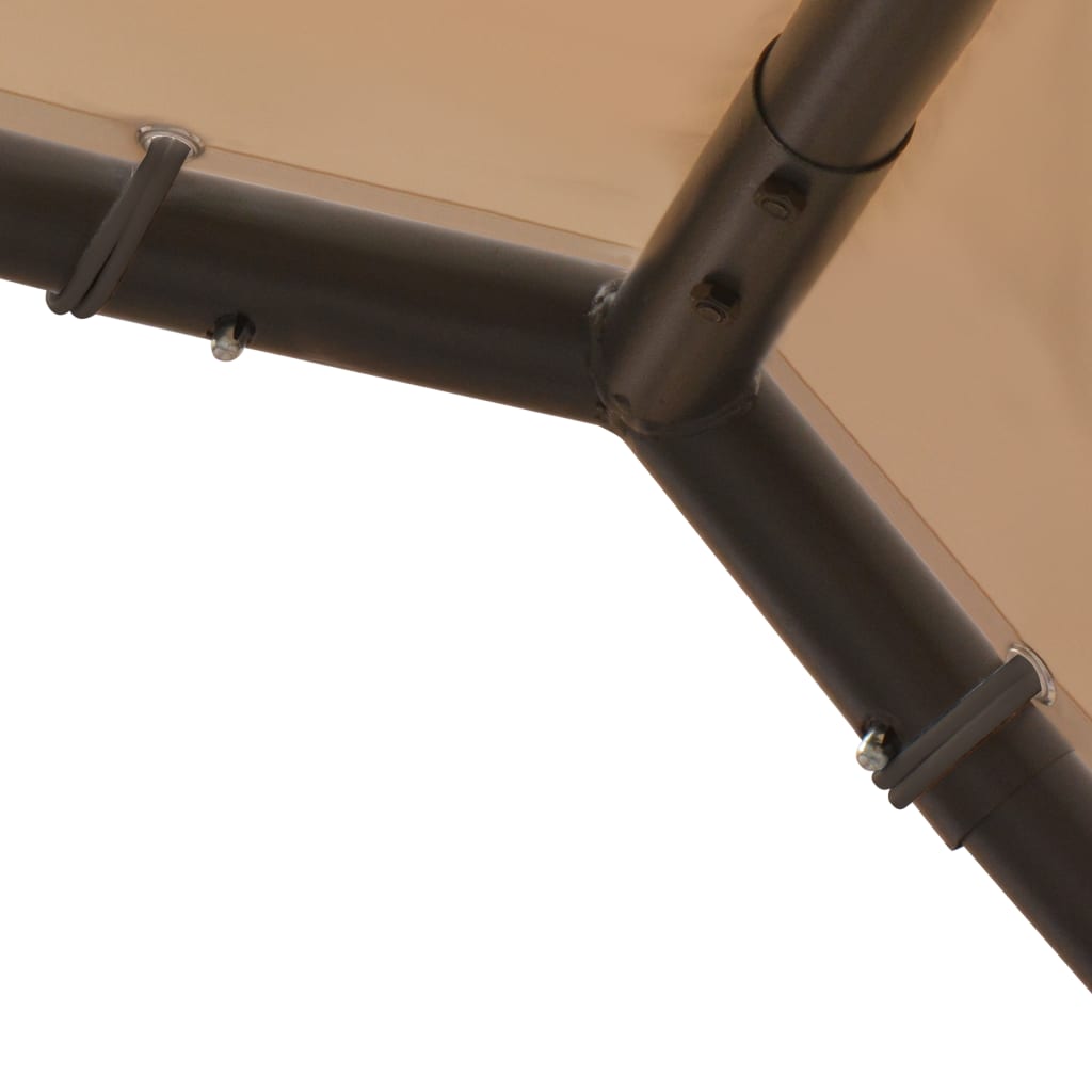 Tenda a Baldacchino Beige 3x3 m in Acciaio e Tessuto