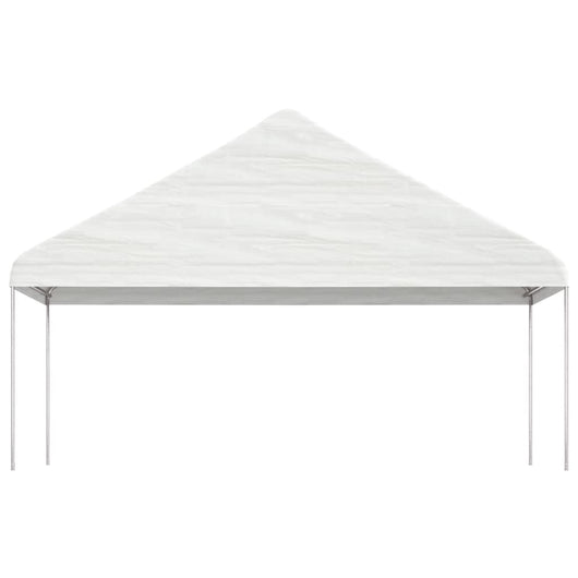 Gazebo con Tetto Bianco 5,88x2,23x3,75 m in Polietilene