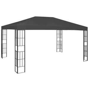 Gazebo con Stringa di Luci LED 3x4 m Antracite