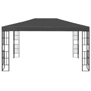 Gazebo con Stringa di Luci LED 3x4 m Antracite