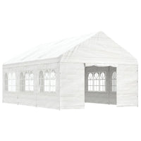 Gazebo con Tetto Bianco 6,69x4,08x3,22 m in Polietilene