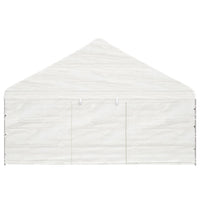 Gazebo con Tetto Bianco 13,38x5,88x3,75 m in Polietilene