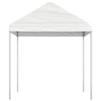 Gazebo con Tetto Bianco 8,92x2,28x2,69 m in Polietilene