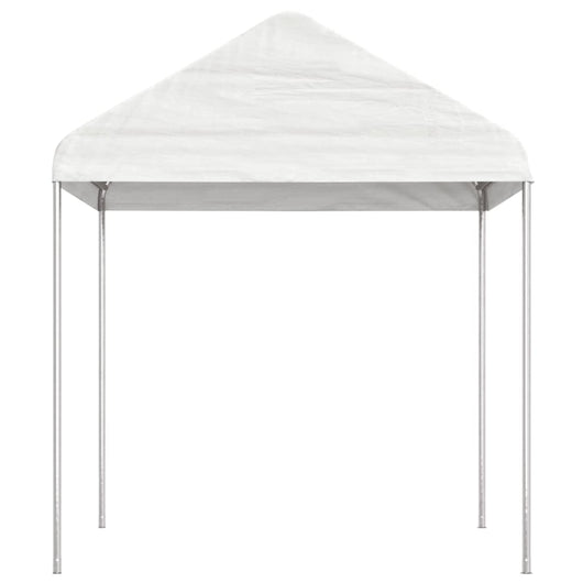 Gazebo con Tetto Bianco 13,38x2,28x2,69 m in Polietilene