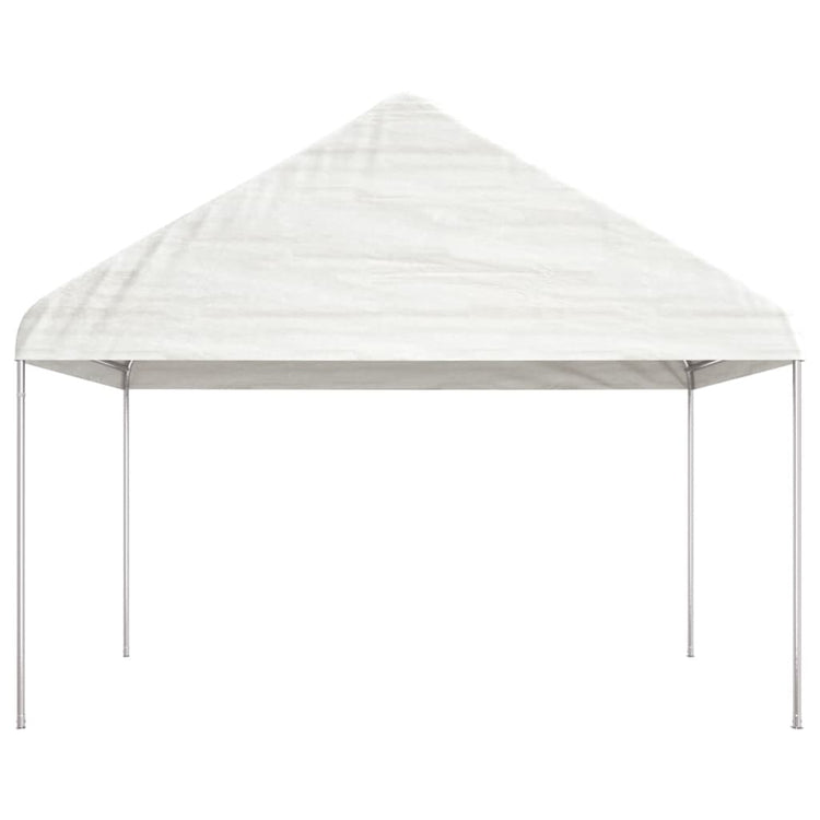 Gazebo con Tetto Bianco 4,46x4,08x3,22 m in Polietilene