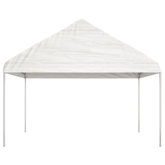 Gazebo con Tetto Bianco 20,07x4,08x3,22 m in Polietilene