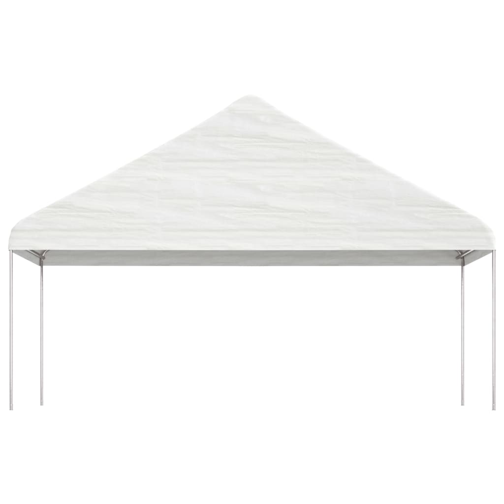 Gazebo con Tetto Bianco 20,07x5,88x3,75 m in Polietilene