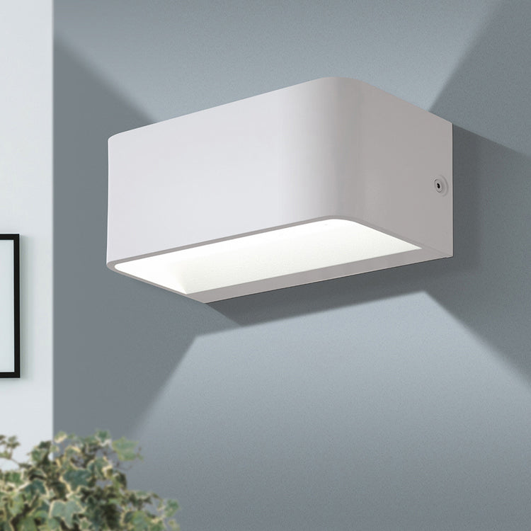 Applique Contemporanea Sania Media 4 Led Alluminio Bianco