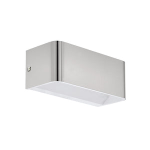 Applique Contemporanea Sania Media 4 Led Alluminio Grigio E Nichel Opaco