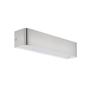 Applique Contemporanea Sania Grande 4 Led Alluminio Grigio E Nichel Opaco