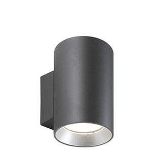 Show - Applique Cilindrico Da Parete A Led 10W+10W A Luce Calda Colore Grigio