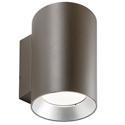 Show - Applique Cilindrico Da Parete A Led 20W A Luce Singola Calda Colore Corten