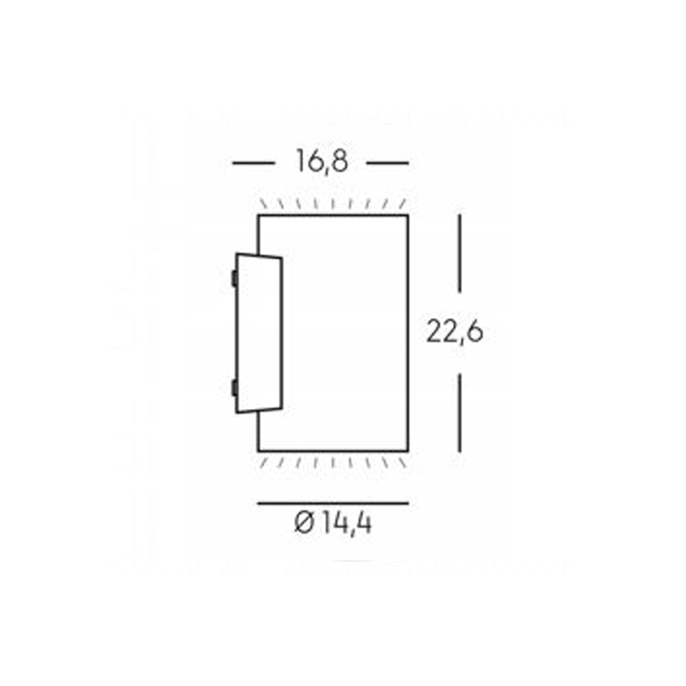 Applique Da Esterno Moderna Show Color Alluminio E Vetro Led 20+20W 3000K