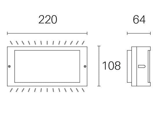 Applique da Esterno a LED 10W 3000K Sovil Marrone