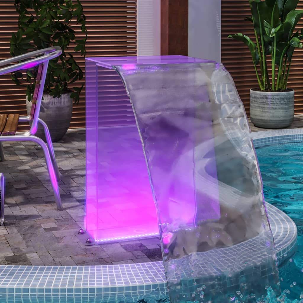 Fontana da Piscina con LED RGB in Acrilico 51 cm