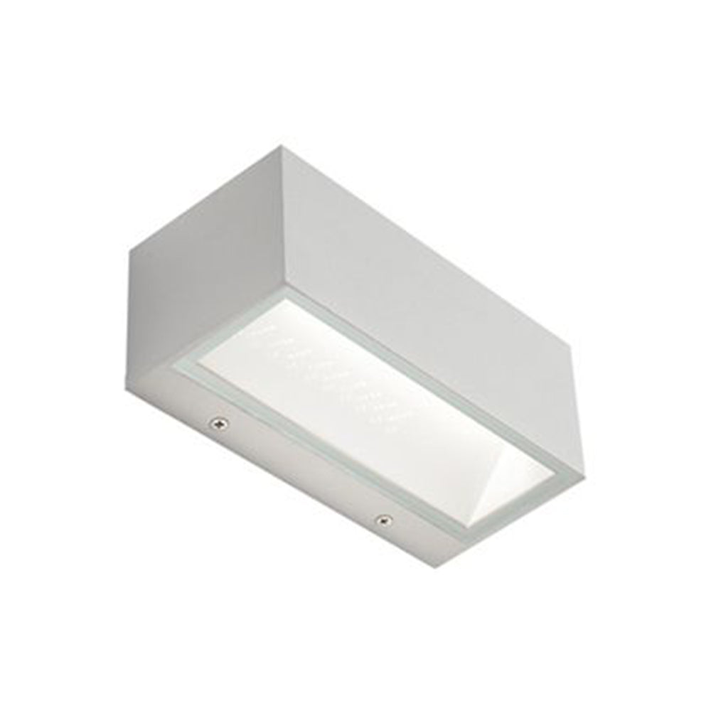 Applique Da Esterno Media Biemissione Box Alluminio Bianco 12W Led 3000K