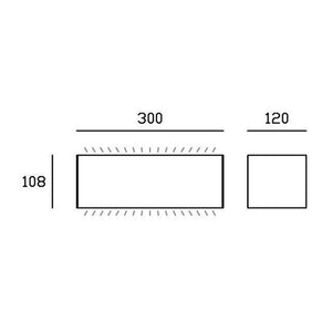 Applique Da Esterno Maxi Biemissione Box Alluminio Caffè 40W Led 3000K