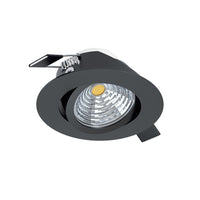 Faretto Ad Incasso Moderno Saliceto In Alluminio Nero Led Integrato 6W 2700K