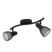 Spot Moderno Carovigno In Acciaio Nero 2 Luci E14 40W Ip20