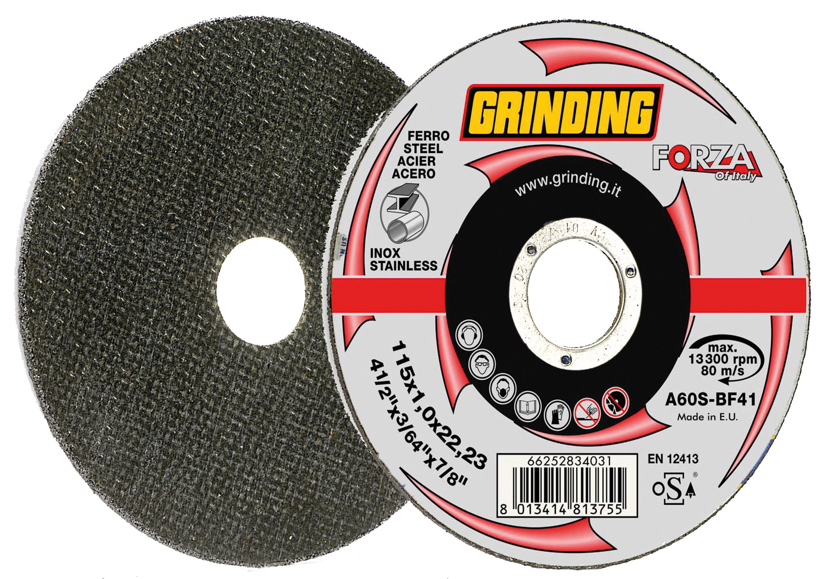 GRINDING FORZA DISCO PIANO X FERRO 115X1,0  PZ 15