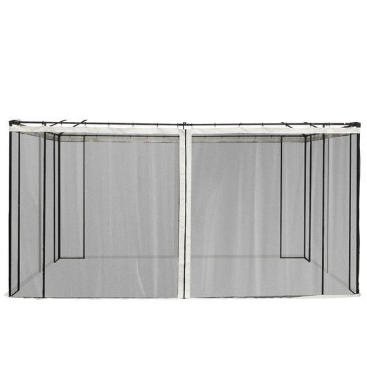 Zanzariera Gazebo Tende di Ricambio Universale con Cerniere 352x207cm