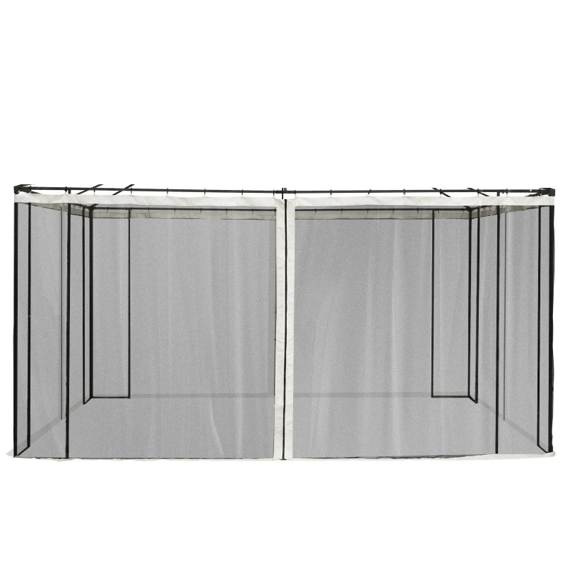 Zanzariera Gazebo Tende di Ricambio Universale con Cerniere 352x207cm