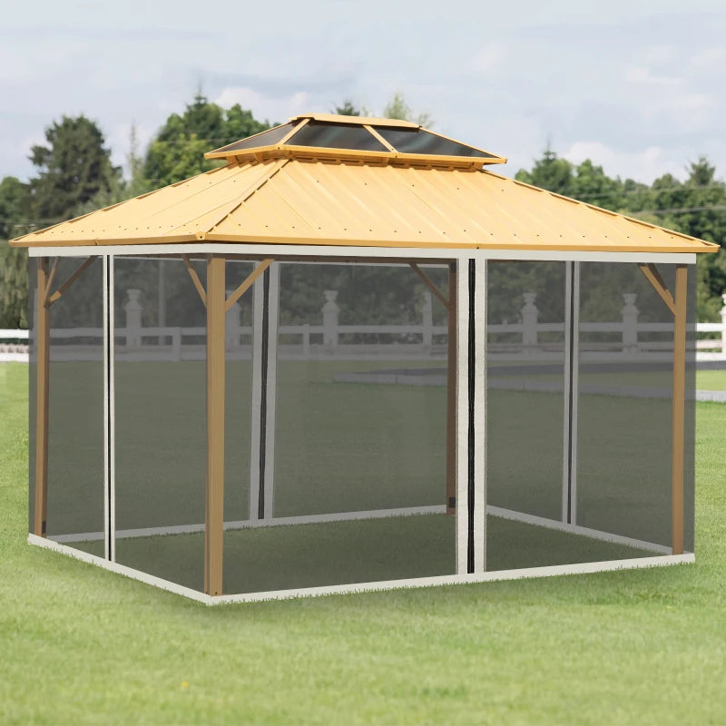 Zanzariera Gazebo Tende di Ricambio Universale con Cerniere 352x207cm